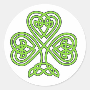 Sticker Rond Shamrock celte