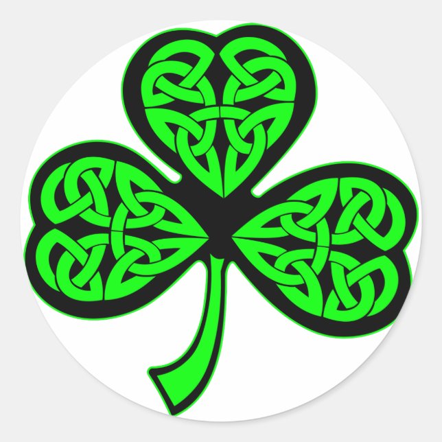 Sticker Rond shamrock celte à 3 feuilles (Devant)