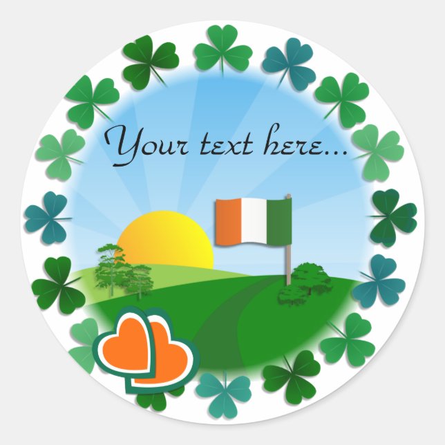 Sticker Rond Shamrock et plus (Devant)