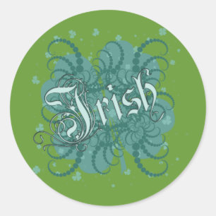 Sticker Rond Shamrock irlandais