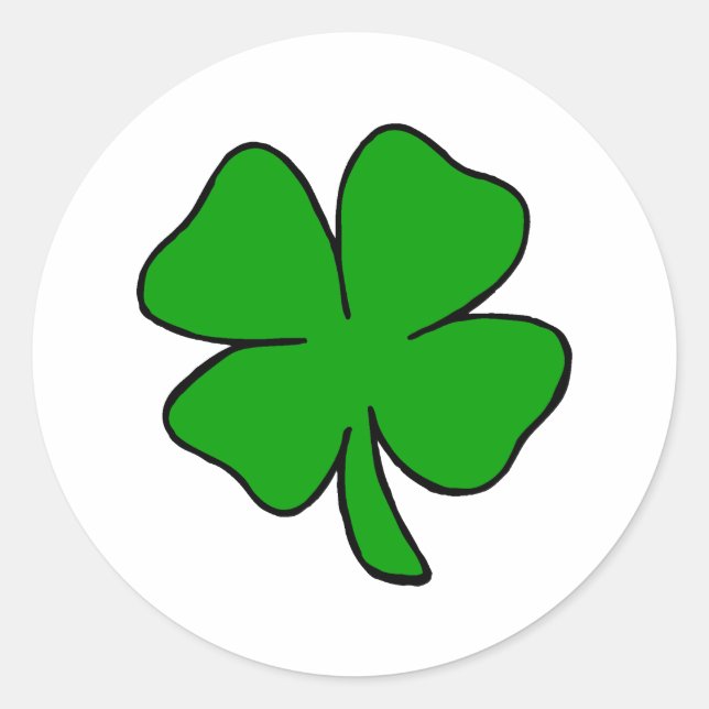 Sticker Rond Shamrock irlandais (Devant)