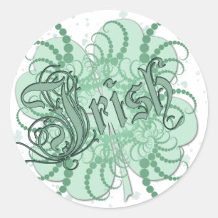 Sticker Rond Shamrock irlandais