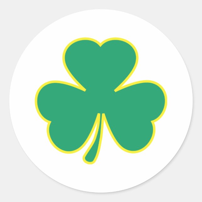 Sticker Rond shamrock jaune vert (Devant)