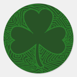 Sticker Rond Shamrock Scribblprint