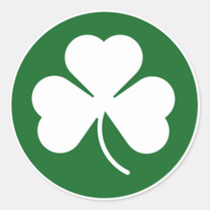 Sticker Rond Shamrock vert