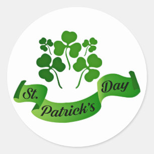 Sticker Rond Shamrocks de la Saint Patrick