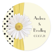 Shasta Daisy Polka Dot Mariage personnalisé
