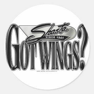 Sticker Rond Shasta — Vous avez des ailes ?