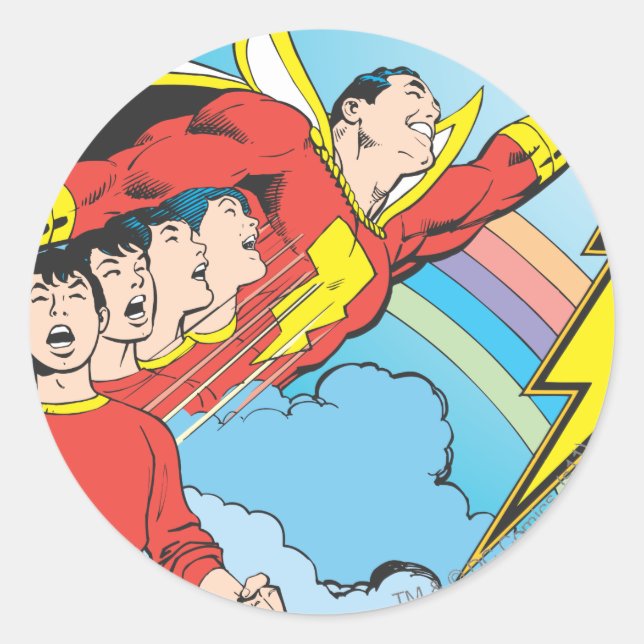 Sticker Rond SHAZAM/Billy Batson (Devant)