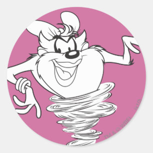 Sticker Rond She-Devil noir et blanc