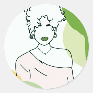 Sticker Rond she - green