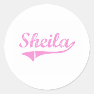 Sticker Rond Sheila Classic Style Nom