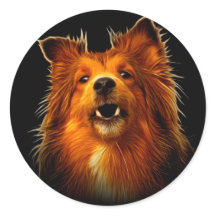 Sheltie Modern Dog Art