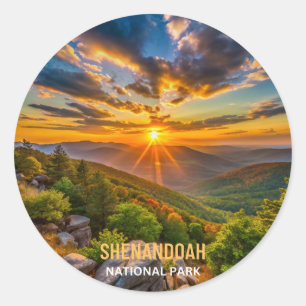 Sticker Rond Shenandoah National Park Virginia USA