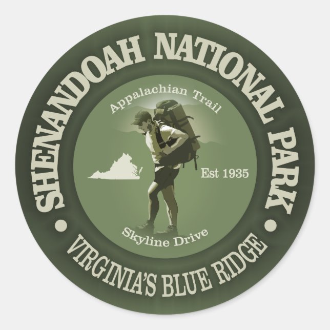 Sticker Rond Shenandoah NP (Devant)