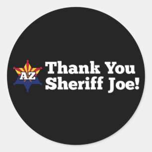 Sticker Rond Shérif Joe de Merci !