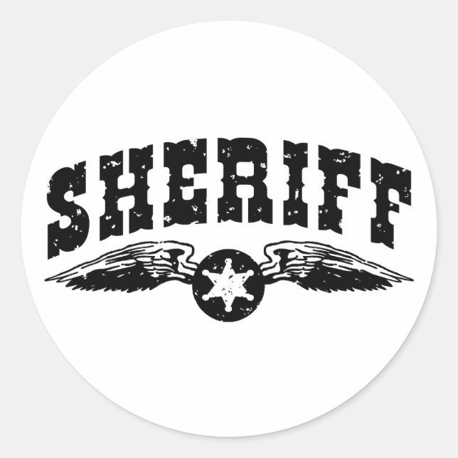 Sticker Rond Sheriff (Devant)