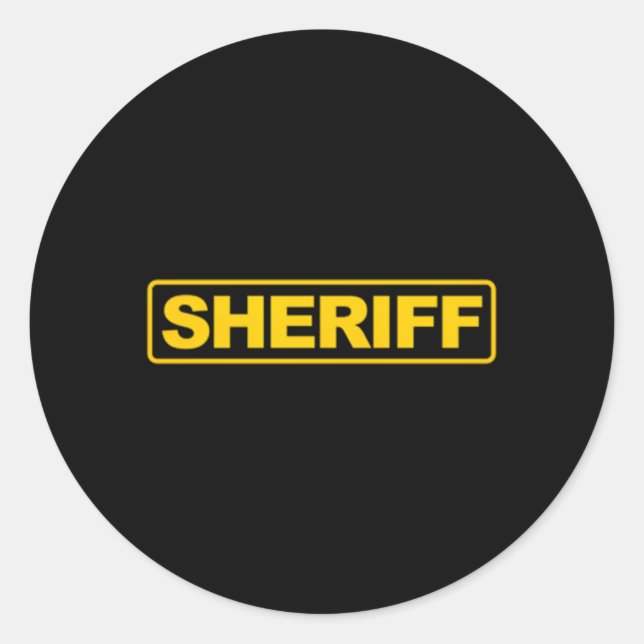 Sticker Rond Sheriff avant arrière Imprimer Sheriff Police (Devant)