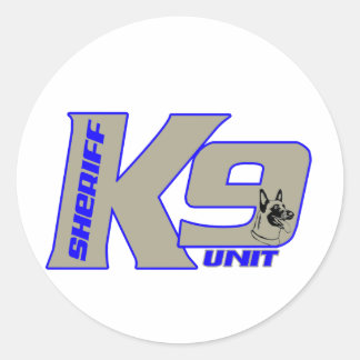 Sticker Rond sheriffk 9unit Malinois