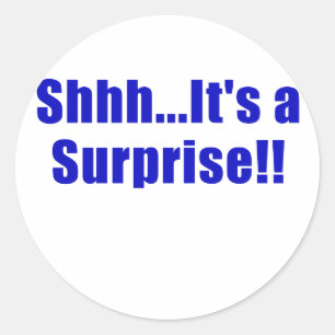 Sticker Rond Shhhh C'est une surprise