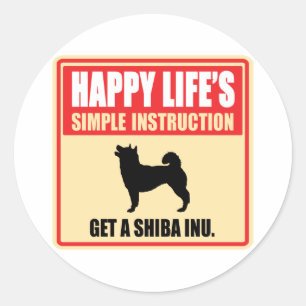 Sticker Rond Shiba Inu