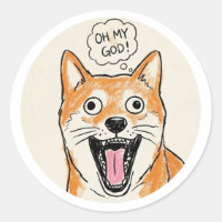 Shiba Inu choqué "MON DIEU" - Mème de surprise