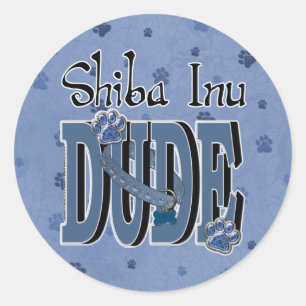 Sticker Rond Shiba Inu DUDE