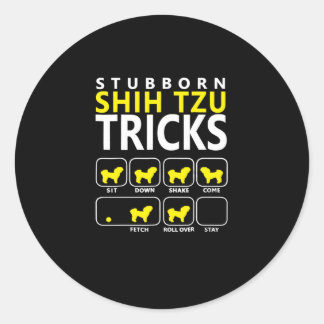 Sticker Rond Shih Tzu | Tzu Tzu Tzu Tasques
