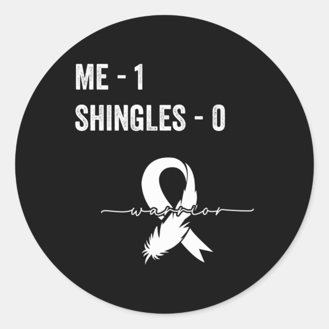 Sticker Rond Shingles Survivor Shingles Sensibilisation Aide Ré (Devant)
