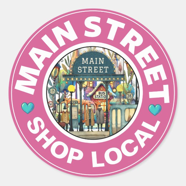 STICKER ROND SHOP LOCAL (Devant)