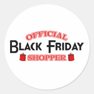 Sticker Rond Shopper officiel du vendredi noir