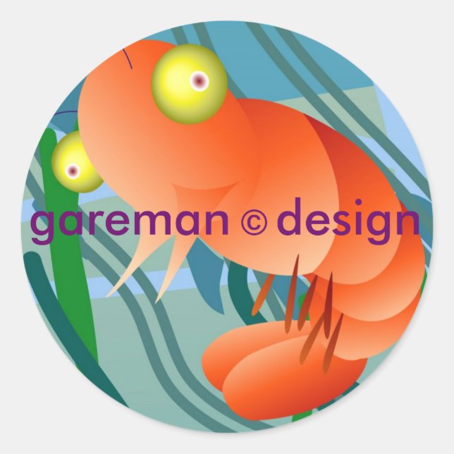 Sticker Rond shrimpeez (Devant)