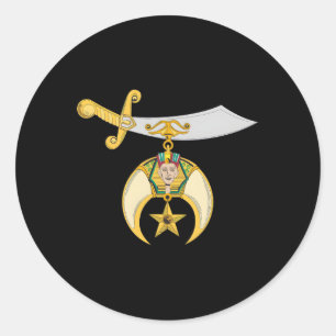 Sticker Rond Shriner Shrine Noble