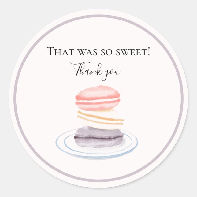 Sticker Rond Si doux merci (Devant)