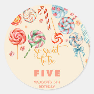 Sticker Rond Si doux pour être anniversaire de enfant