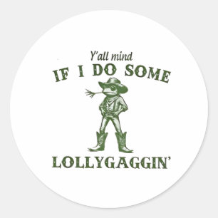 Sticker Rond Si Je Fais De La Grenouille Lollygang Retro