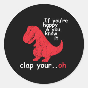 Sticker Rond Si Vous Êtes Heureux Et Que Vous Savez Qu'Il Appui