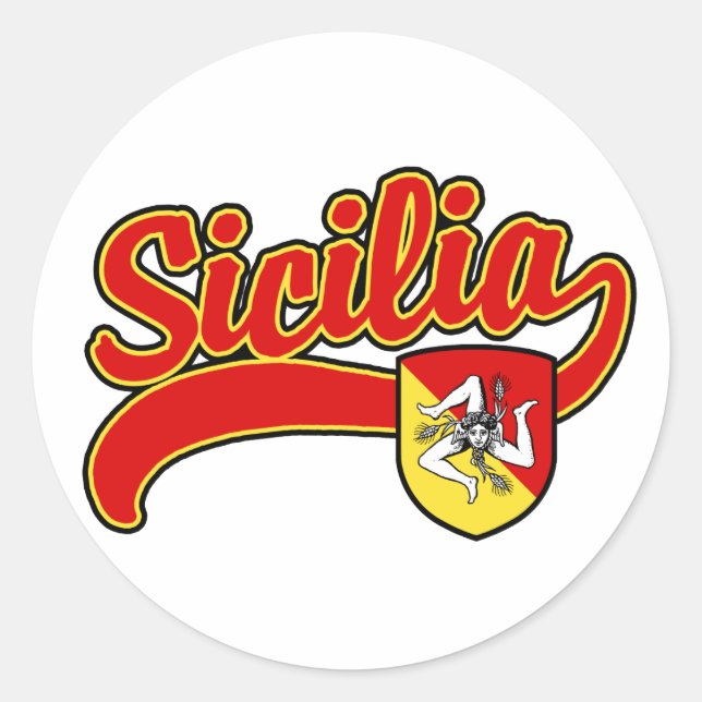 Sticker Rond Sicilia (Devant)