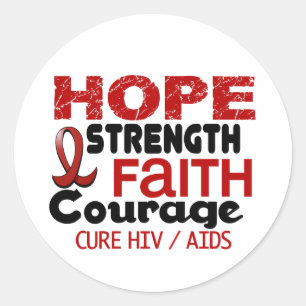 STICKER ROND SIDA VIH HOPE 3