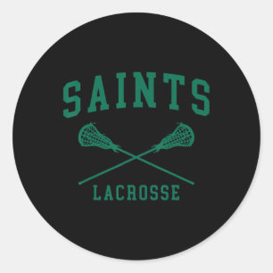 Sticker Rond Siena College Saints Lacrosse Throwback Retro Cros