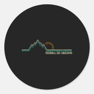 Sticker Rond Sierra De Gredos Espagne Randonnée Rétro Escalade,