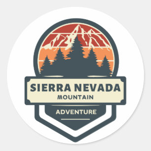Sticker Rond Sierra nevada pic escalade et randonnée