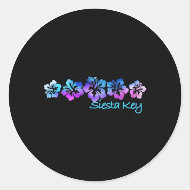 Sticker Rond Siesta Key Florida Plage de vacances (Devant)