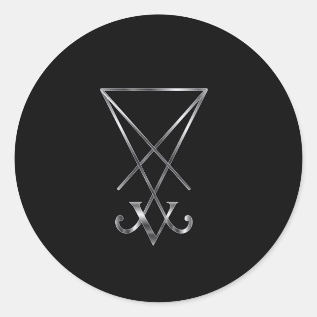 Sticker Rond Sigil de Lucifer - Un symbole du satanisme (Devant)