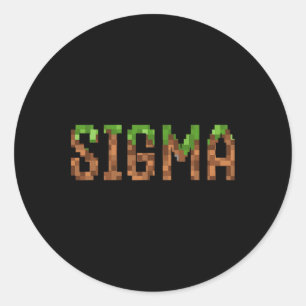 Sticker Rond Sigma - Jeu vidéo rétro Pixel Art 8 bits Pc Gamer 
