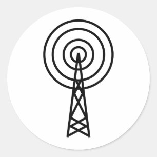 Sticker Rond signal aérien d'antenne