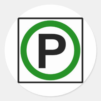 Sticker Rond Signal Autorisé De Stationnement