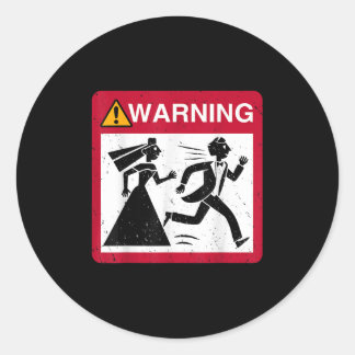 Sticker Rond Signal d'avertissement de la chambre de poursuite