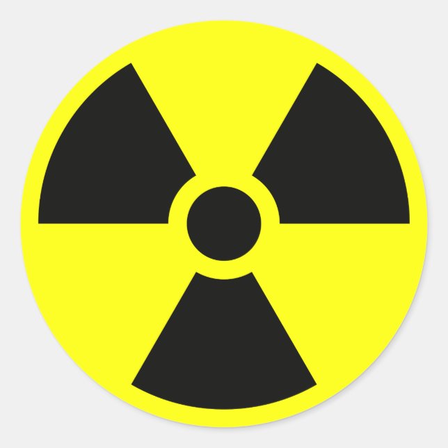 Sticker Rond Signal de rayonnement (Devant)