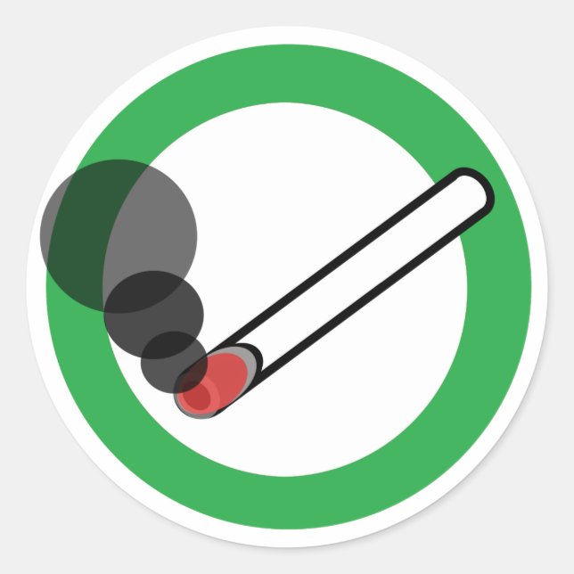Sticker Rond Signal de tabagisme (Devant)